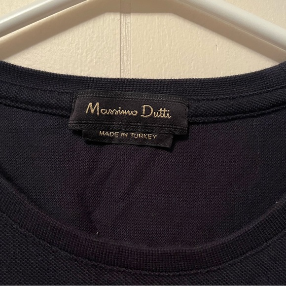Massimo Dutti Basic Knitted Black Tee - Picture 4 of 4